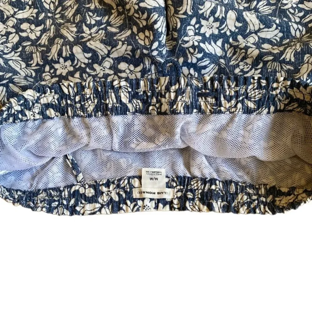 Club Monaco Tailored Fit Men's Floral Swim Trunks Sz M Blue Summer Beach Coastal - Picture 14 of 16